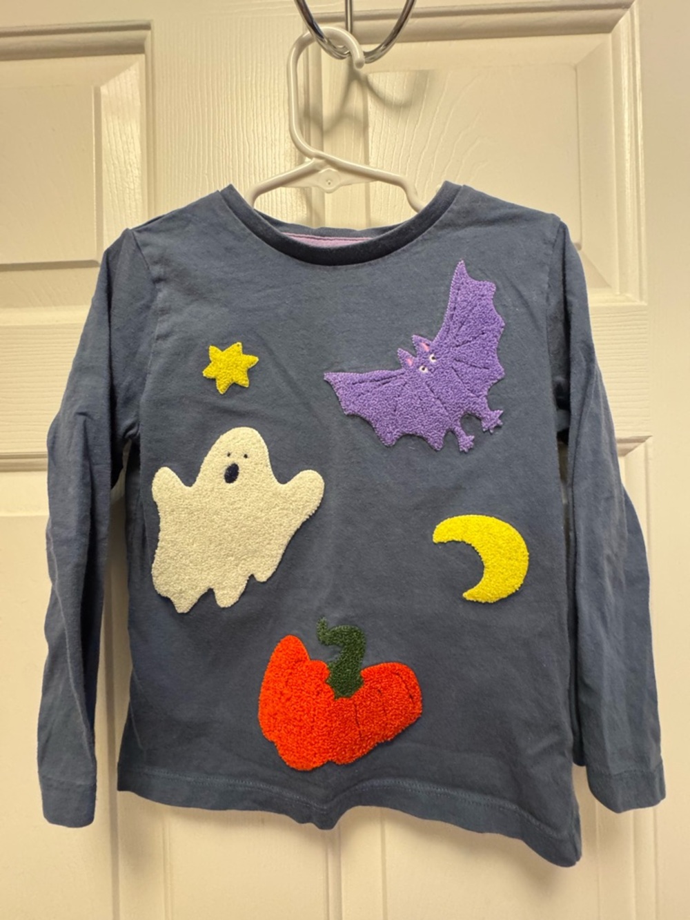 Mini Boden Navy Top with Purple Trim Halloween/Fall